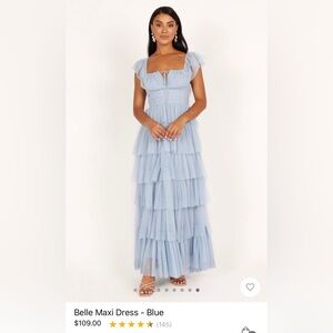 Petal & Pup Belle Maxi Dress - Blue Size Small